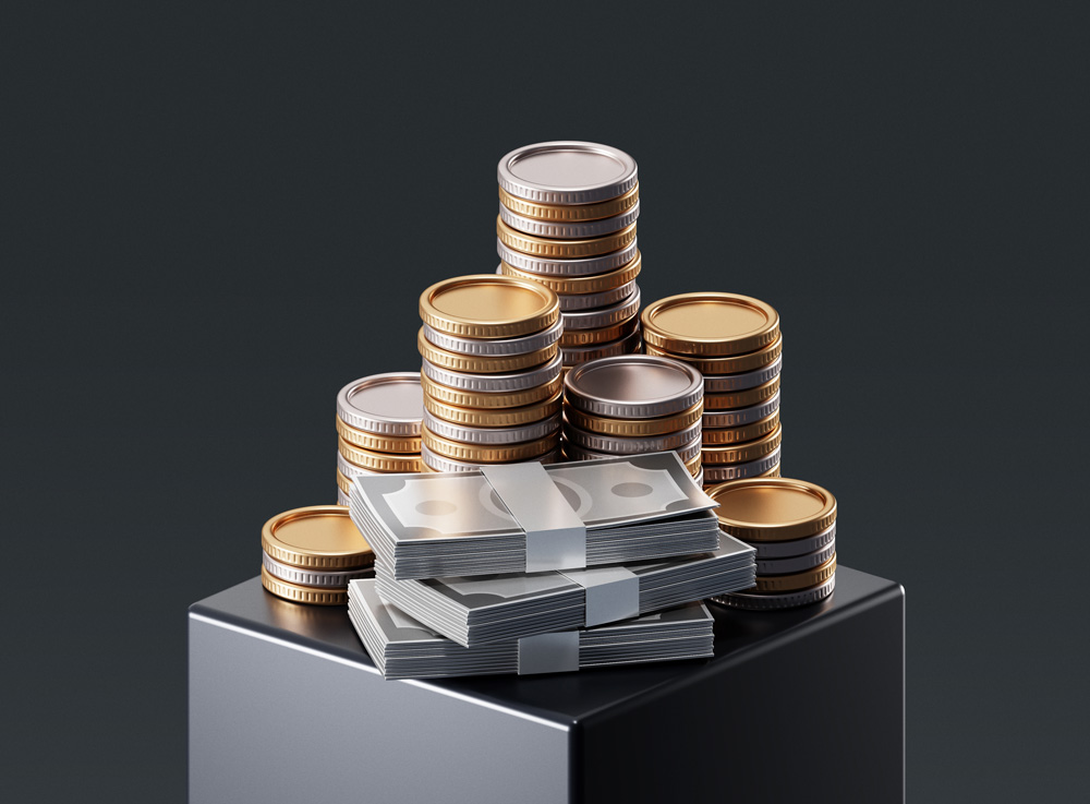 stack of coins